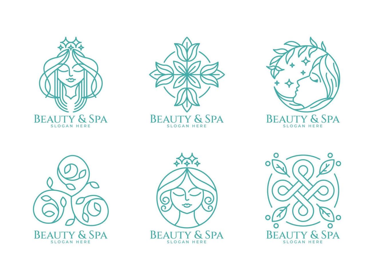 Beauty And Spa Logo Collection vector