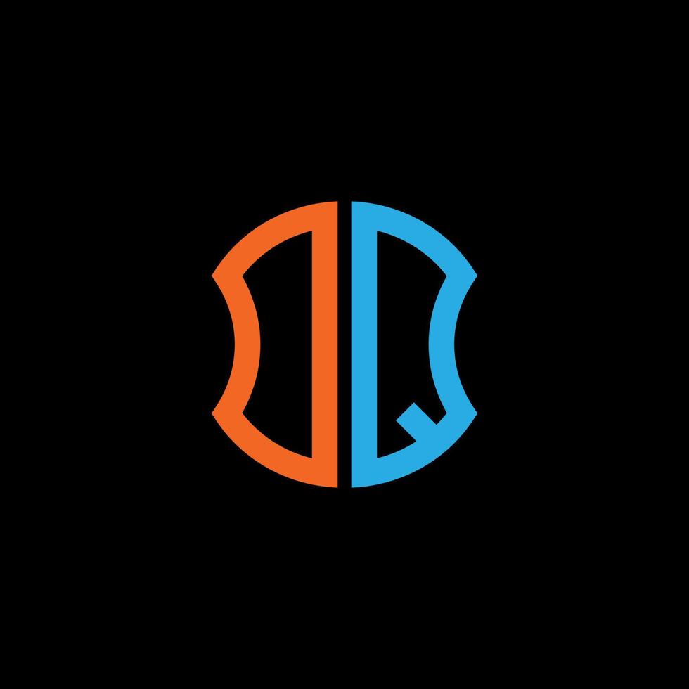 Diseño creativo del logotipo de la letra dq con gráfico vectorial, diseño de logotipo abc simple y moderno. vector
