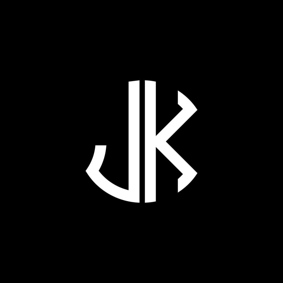 Diseño creativo del logotipo de la letra jk con gráfico vectorial, diseño de logotipo abc simple y moderno. vector