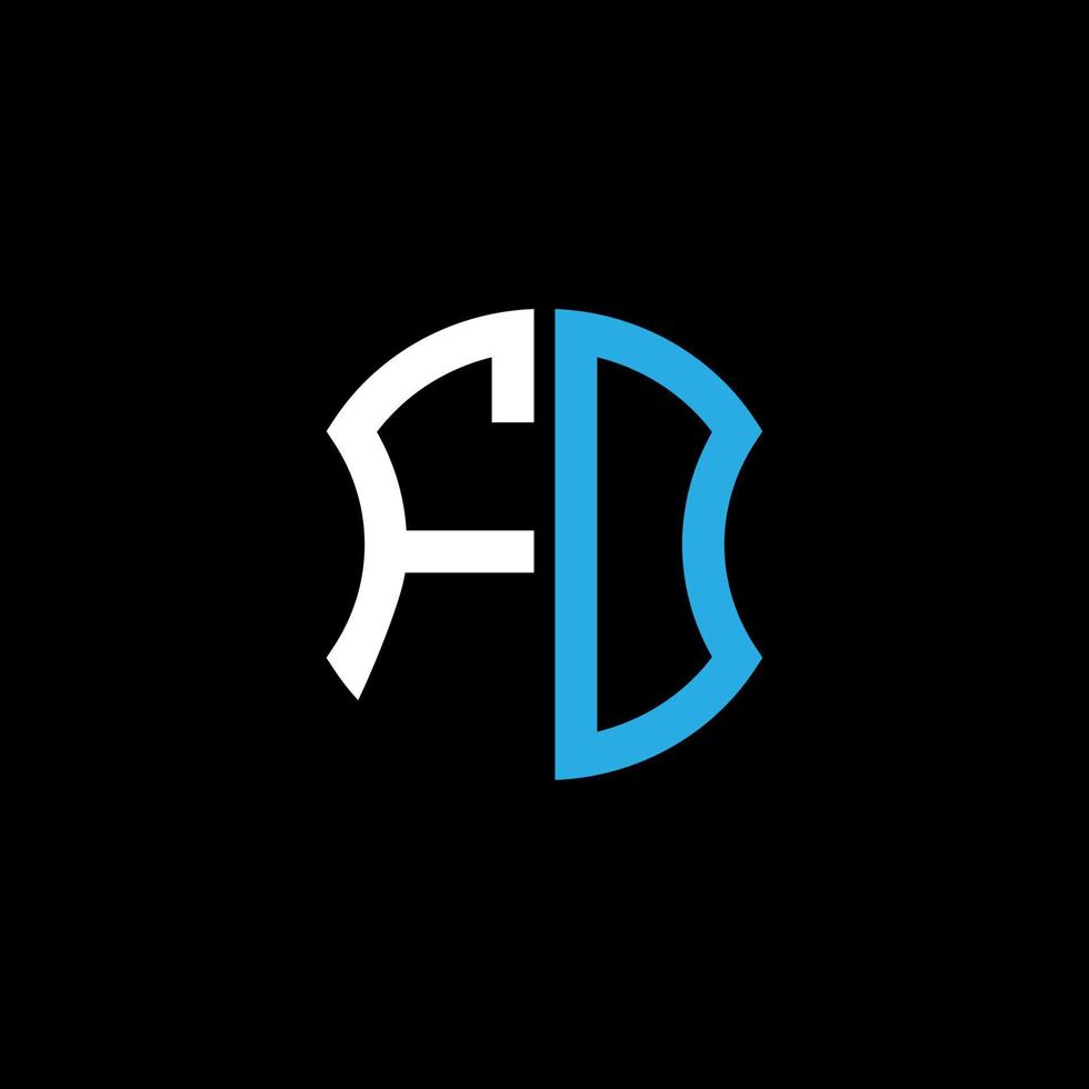 diseño creativo del logotipo de la letra fd con gráfico vectorial, diseño de logotipo abc simple y moderno. vector