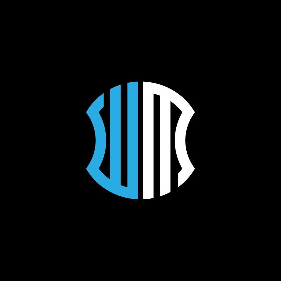 diseño creativo del logotipo de la letra wm con gráfico vectorial, diseño de logotipo abc simple y moderno. vector