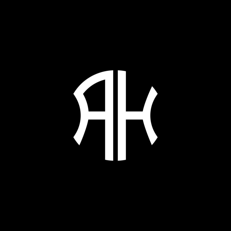 diseño creativo del logotipo de la letra ah con gráfico vectorial, diseño de logotipo abc simple y moderno. vector