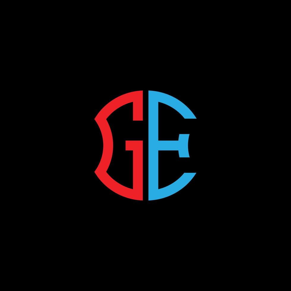 GE letter logo creative design with vector graphic, Abc simple and modern logo design.