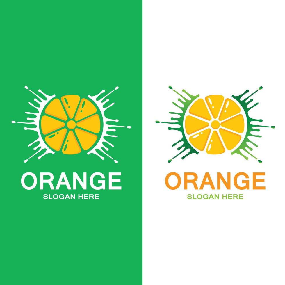 fresh orange fruit logo icon vector, lime slice vector