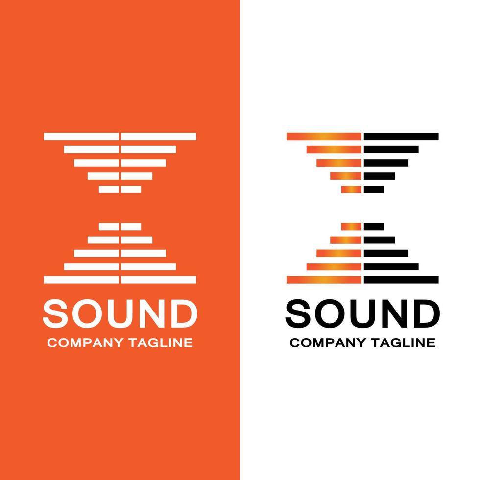 music sound wave logo icon vector, speaker and headset vector