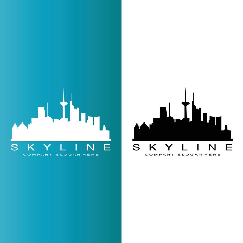 City Skyline,Skyscraper for Urban Real Estate Building Logo Design Vector