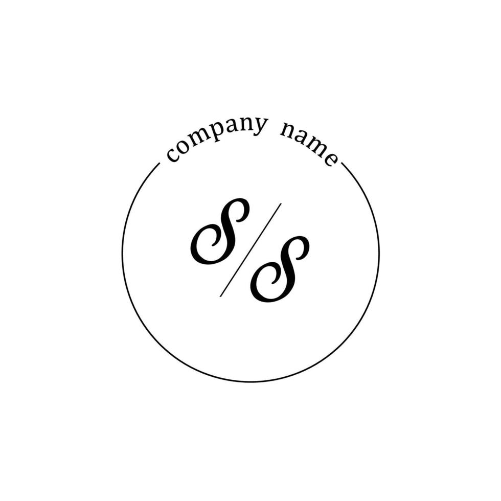 Initial SS logo monogram letter minimalist vector