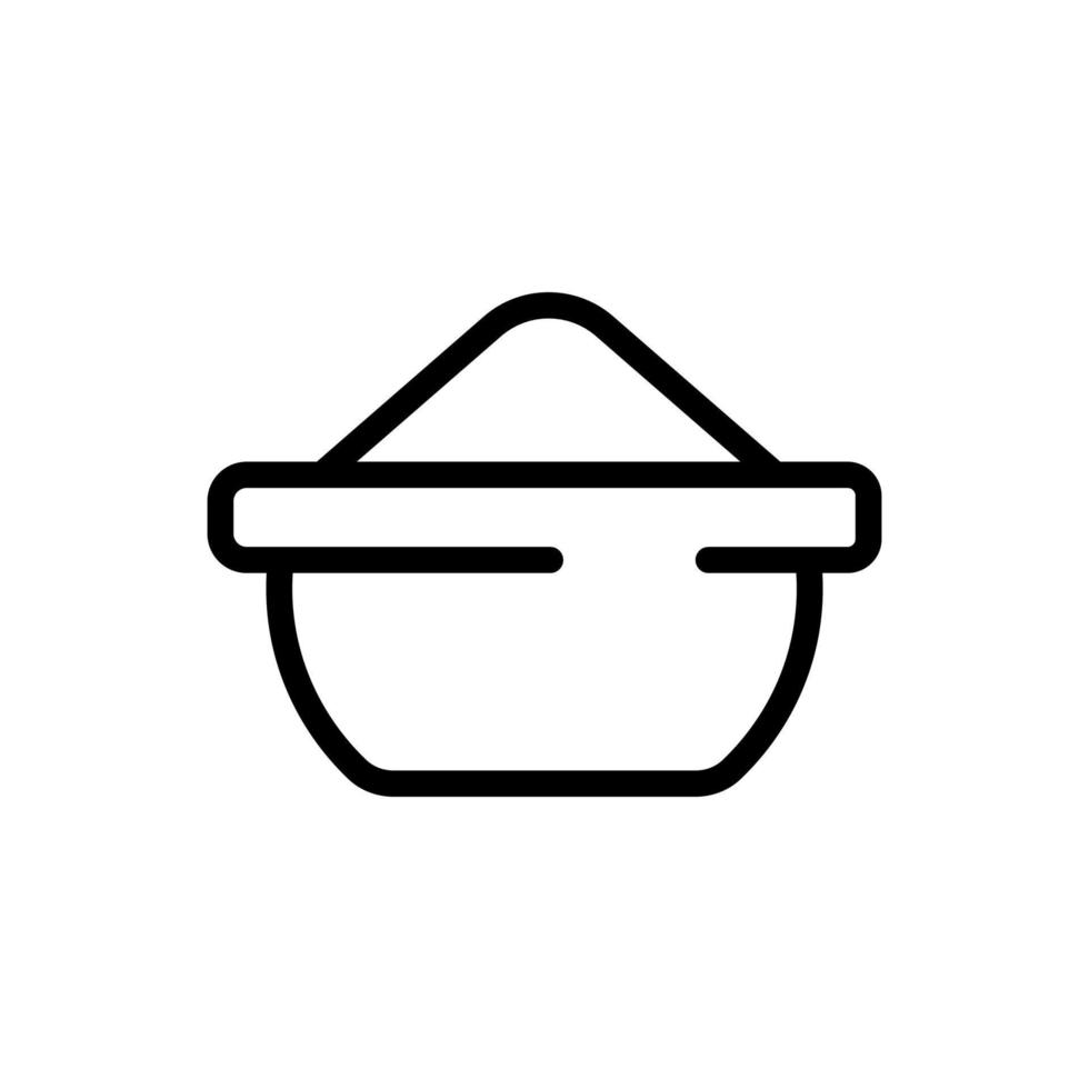 vanilla in plate icon vector outline illustration