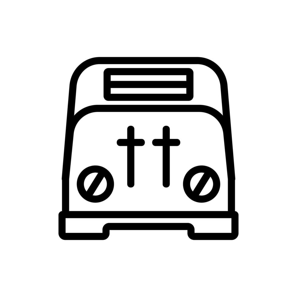 semi automatic toaster icon vector outline illustration