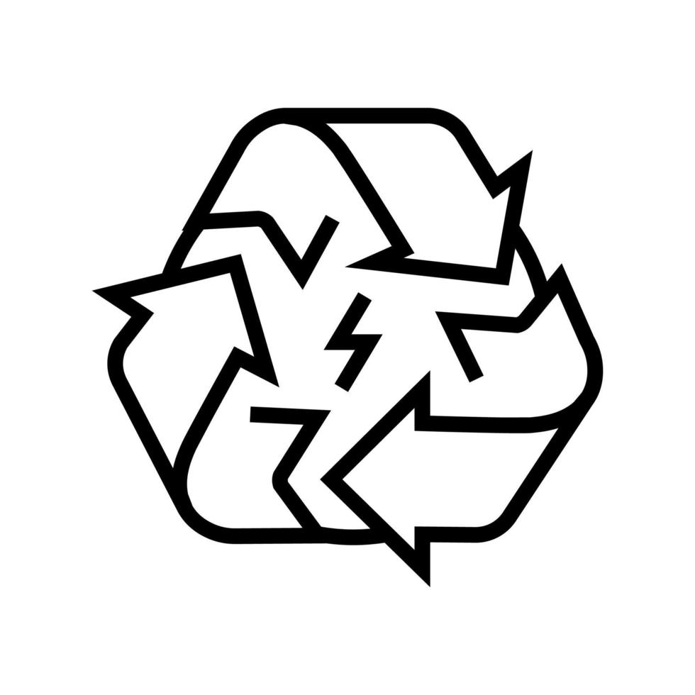 recycling energy saving logo line icon vector illustration