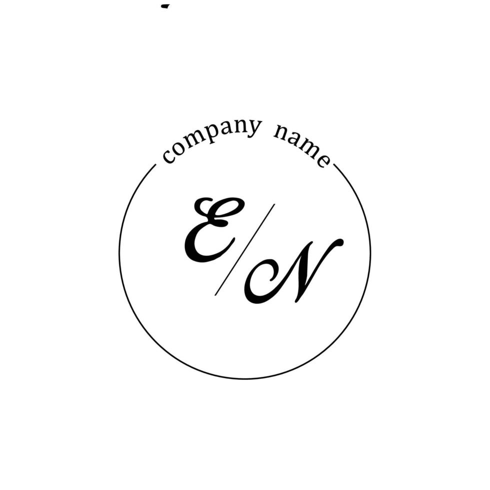 Initial EN logo monogram letter minimalist vector
