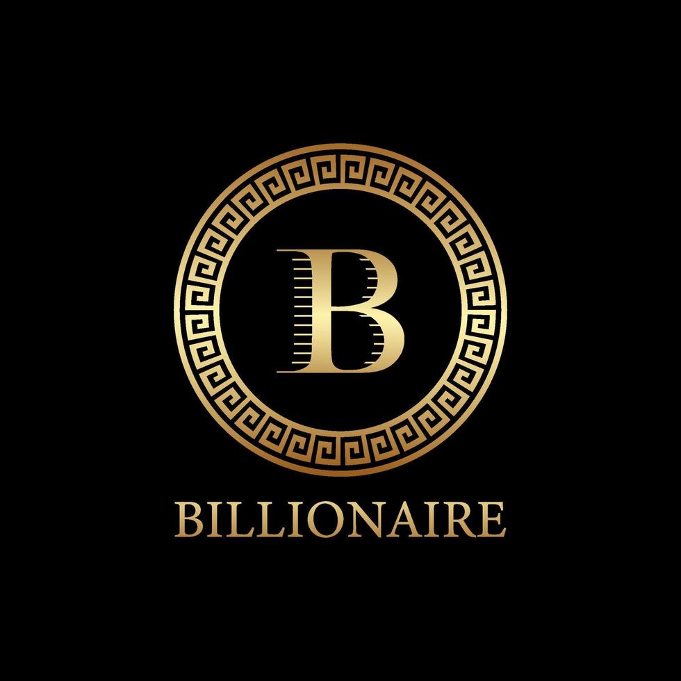 millionaire logo design, icon design template element, lettet B design vector