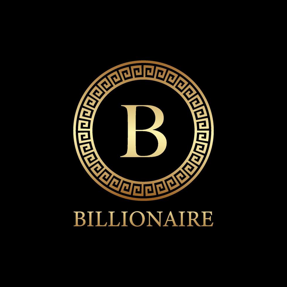 millionaire logo design, icon design template element, lettet B design vector