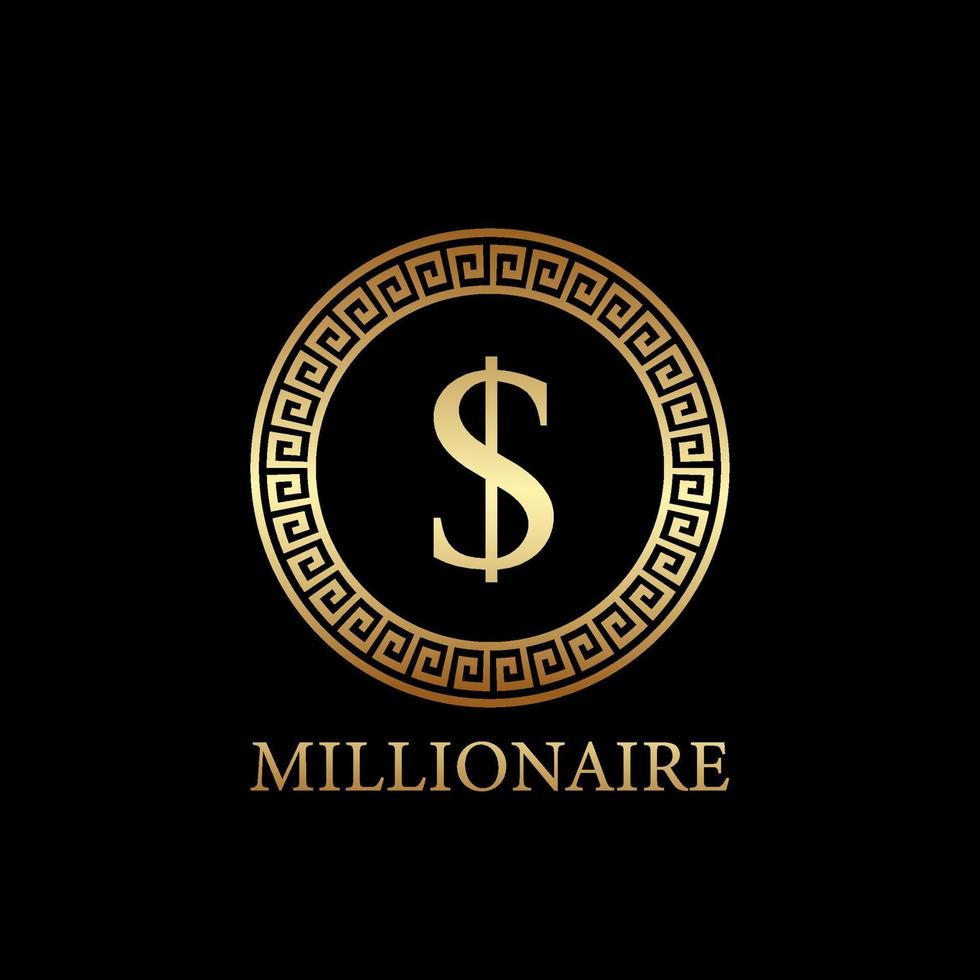 millionaire logo design, icon design template element, lettet S design
