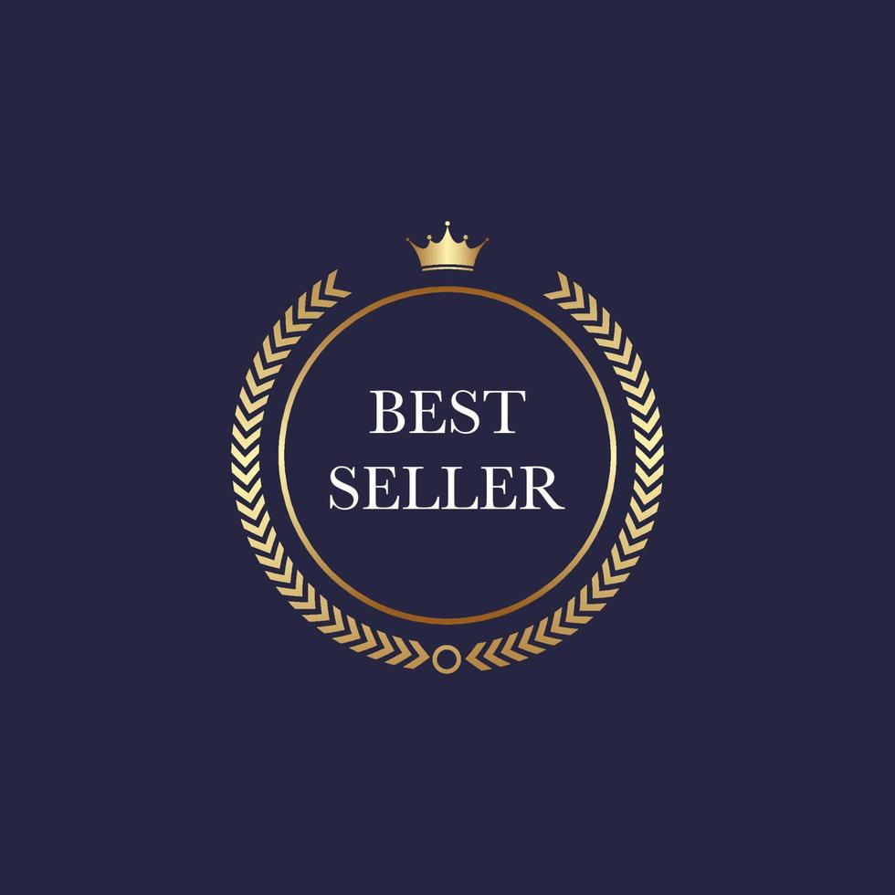Luxury gold design badges and labels. Greeting Card, Banner, Poster. Vector Illustration.