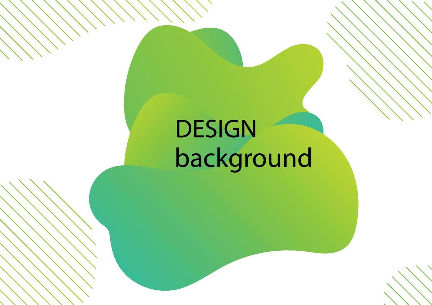 Modern fluid shape gradient green background with white space for presentation. vector