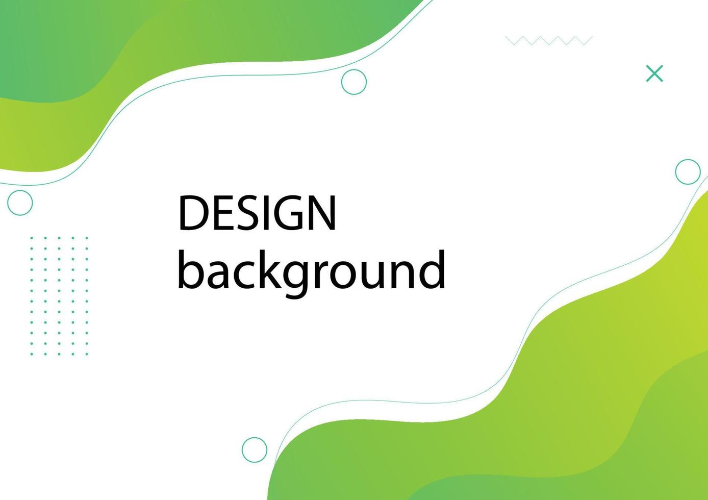 Modern fluid shape gradient green background with white space for presentation. vector