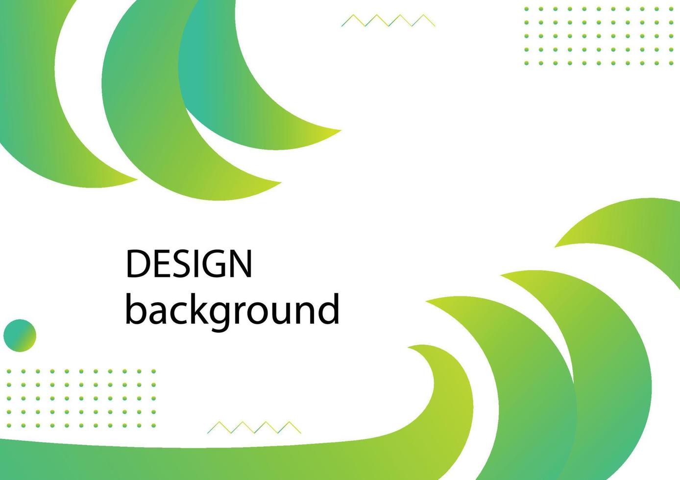 Modern fluid shape gradient green background with white space for presentation. vector