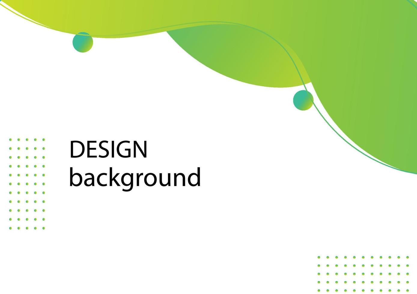 Modern fluid shape gradient green background with white space for presentation. vector