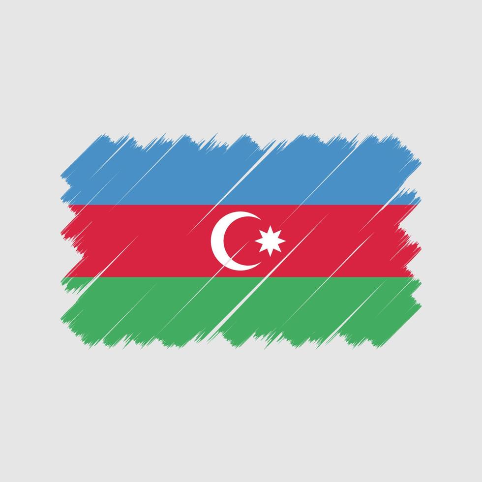 pincel de bandera de azerbaiyán. bandera nacional vector