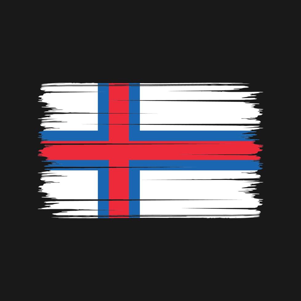 Faroe Islands Flag Brush Strokes. National Flag vector