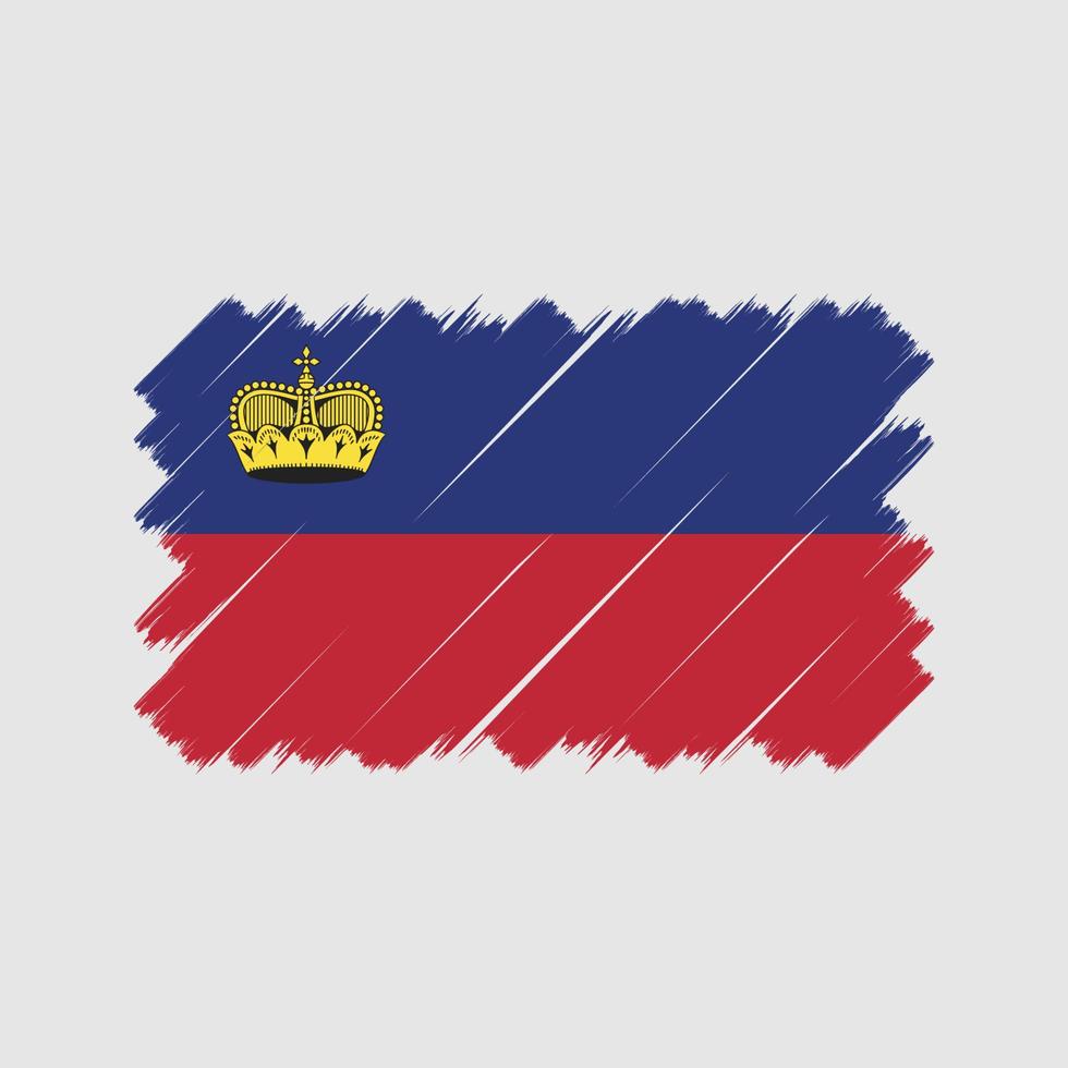 Liechtenstein Flag Brush. National Flag vector