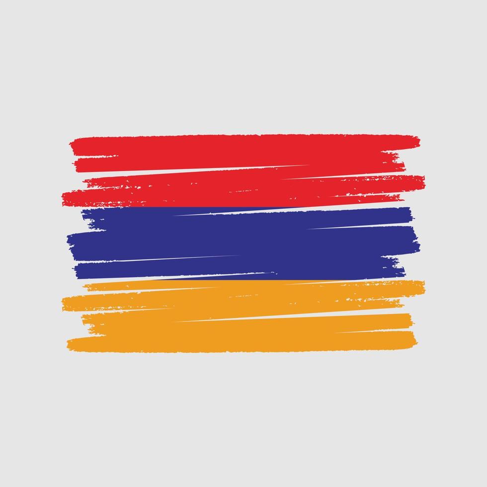 Armenia Flag Brush. National Flag vector