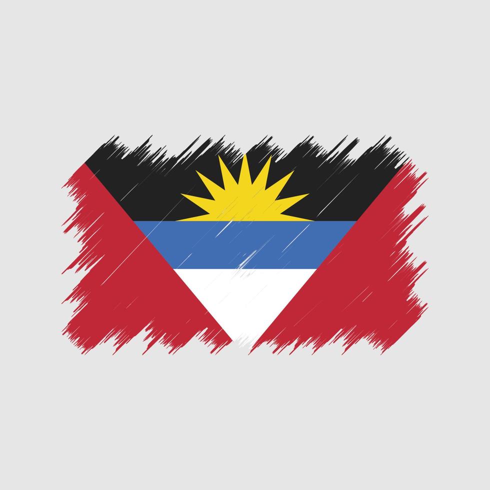 cepillo de bandera de antigua y barbuda. bandera nacional vector