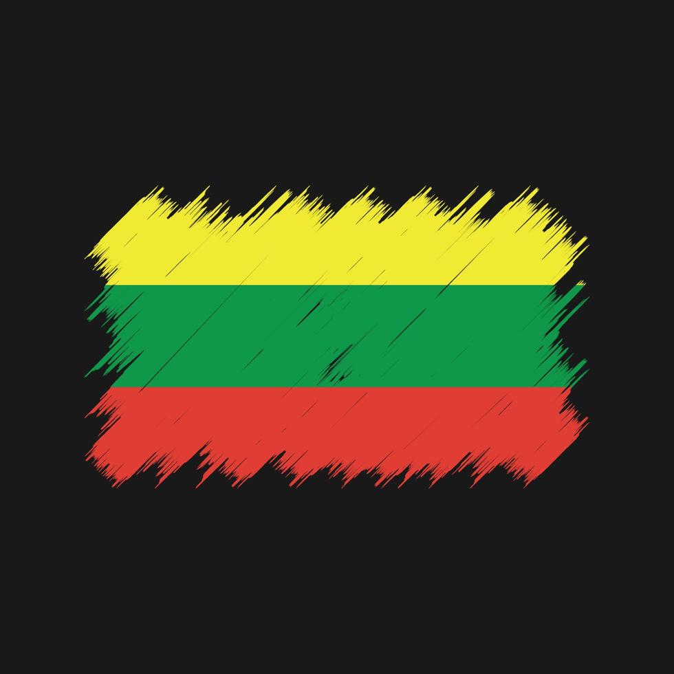 Lithuania Flag Brush. National Flag vector