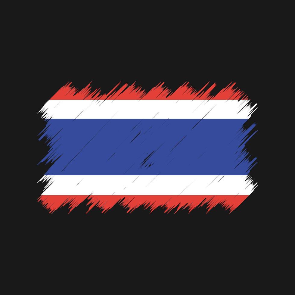 Thailand Flag Brush. National Flag vector