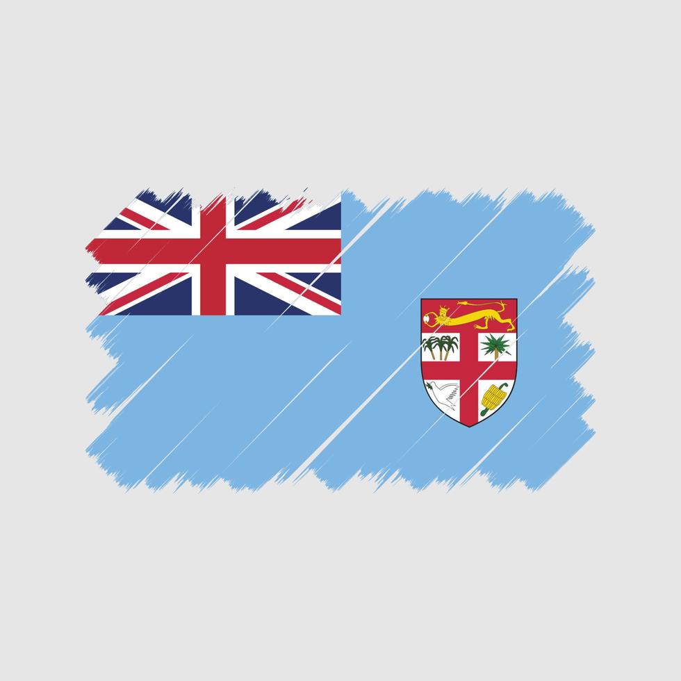cepillo de bandera fiyi. bandera nacional vector