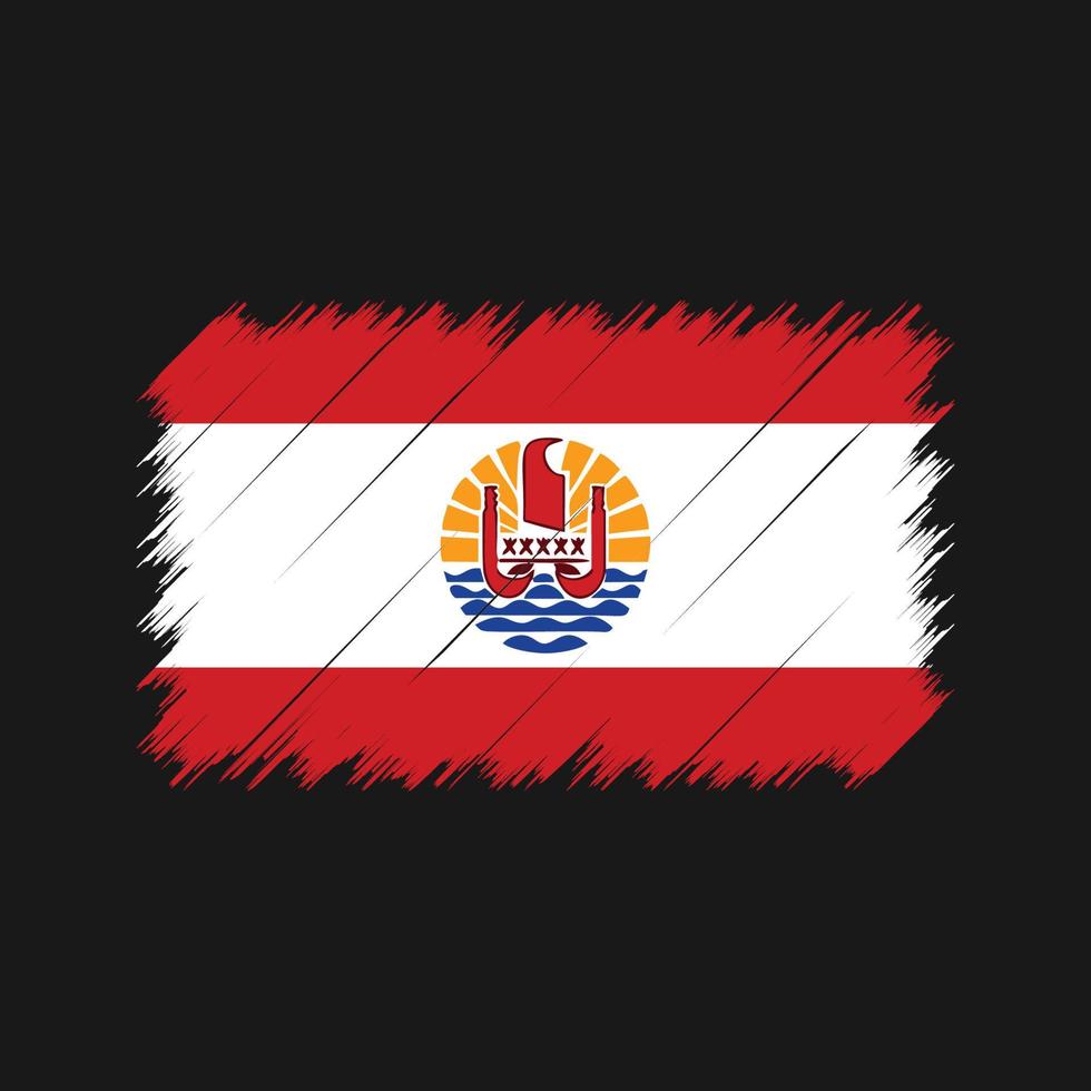 French Polynesia Flag Brush Strokes. National Flag vector
