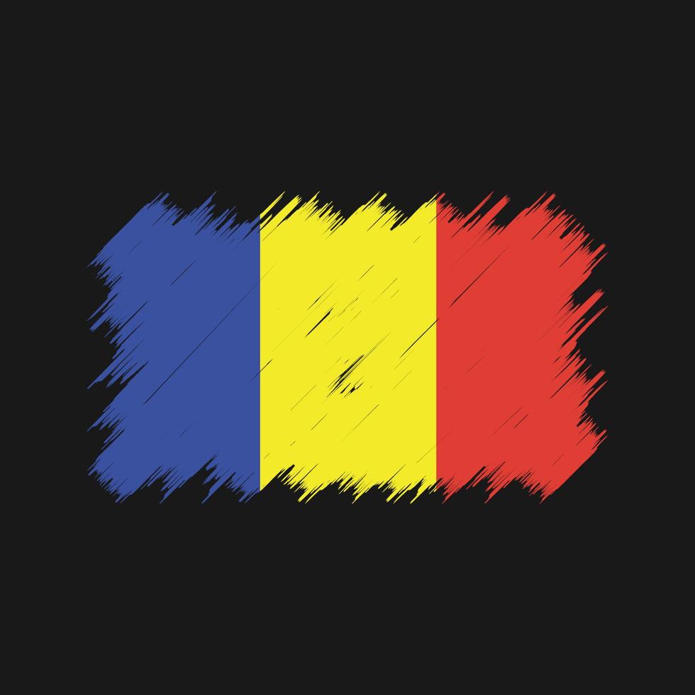 Romania Flag Brush. National Flag vector