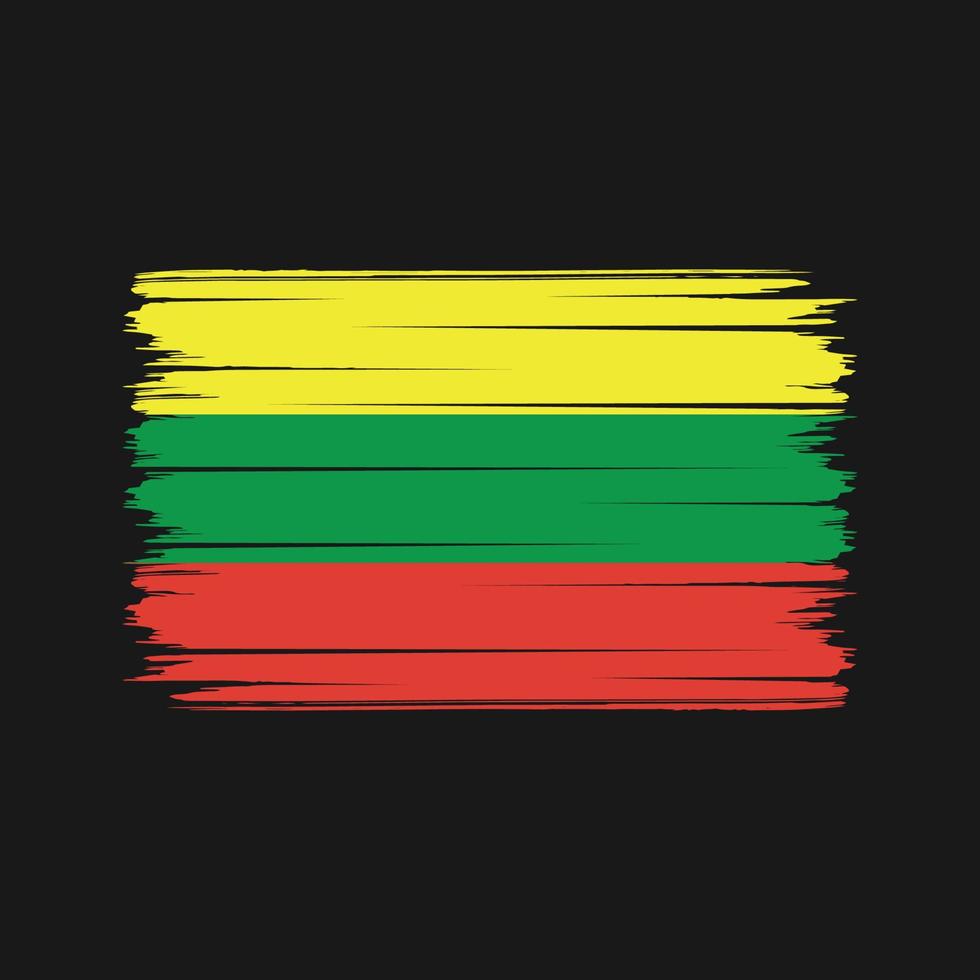 Lithuania Flag Brush Strokes. National Flag vector