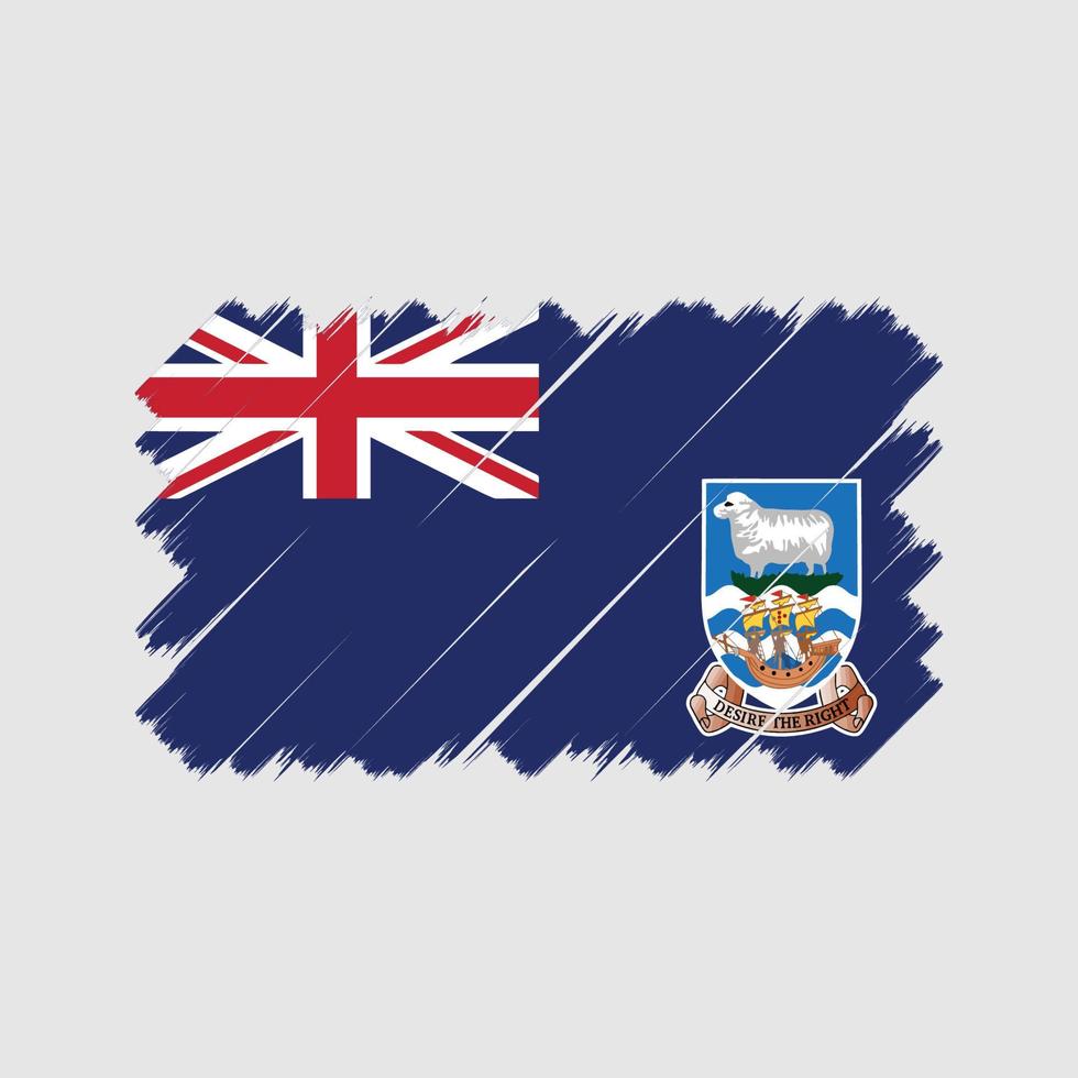 Falkland Islands Flag Brush. National Flag vector