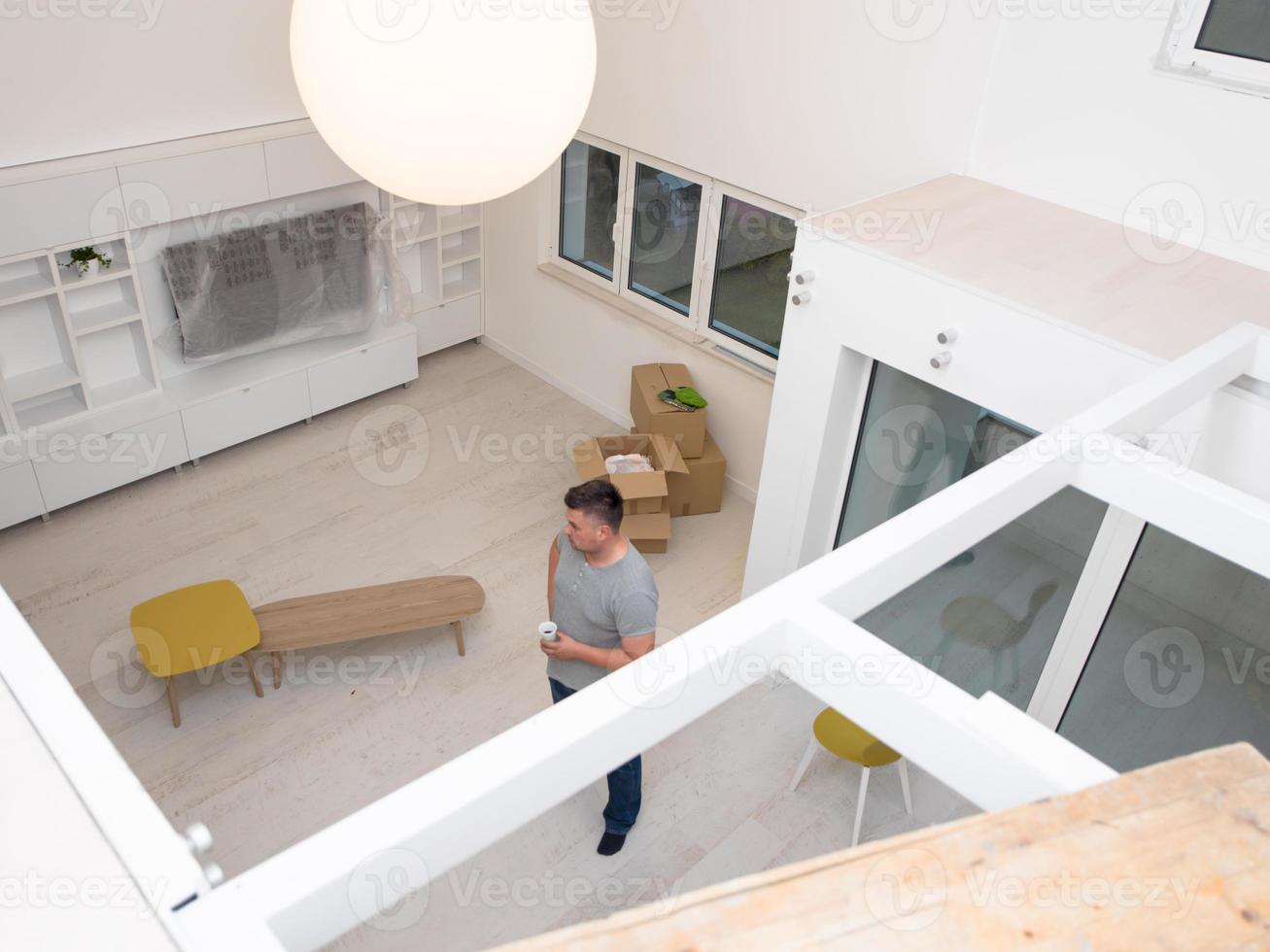 man moving in a new home photo