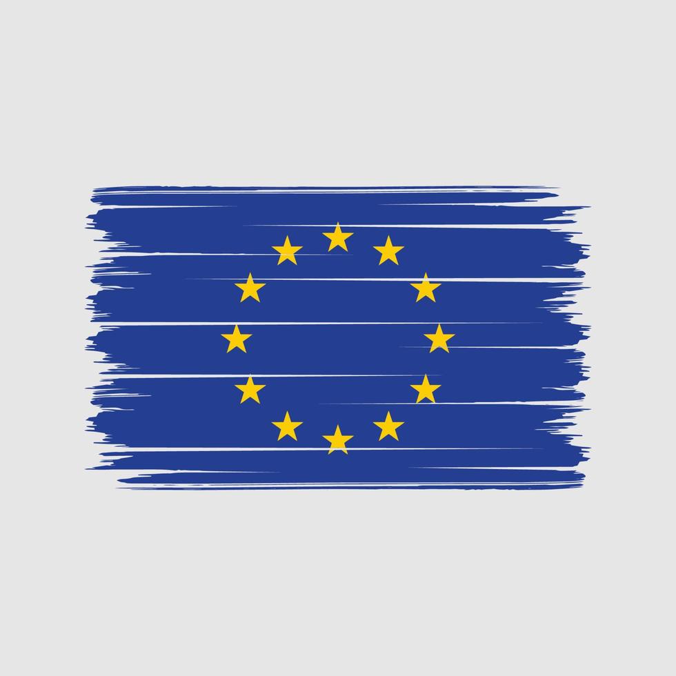 trazos de pincel de bandera europea. bandera nacional vector