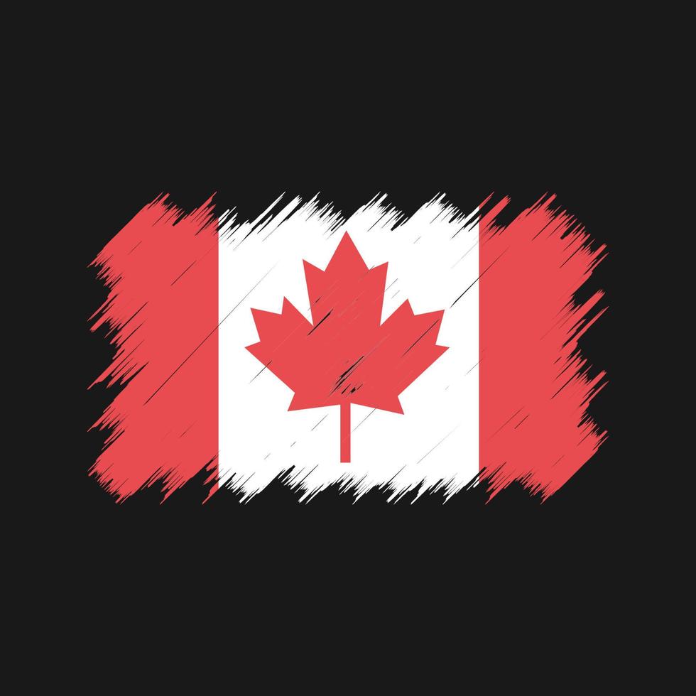 cepillo de la bandera de canadá. bandera nacional vector