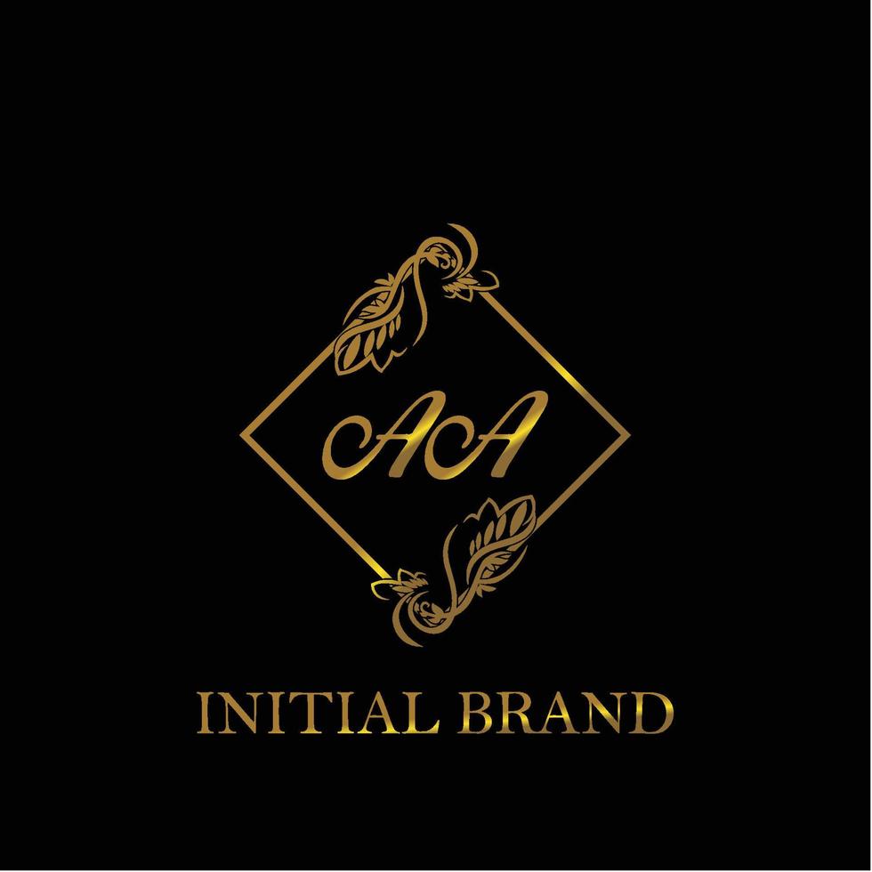 initial AA handwritten luxury letter template vector