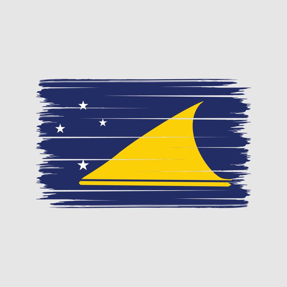 trazos de pincel de la bandera de tokelau. bandera nacional vector