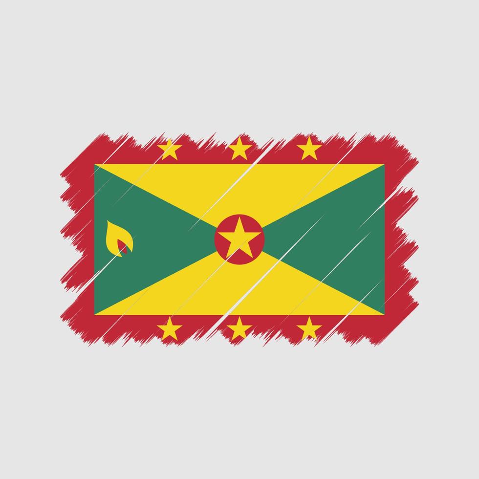 Grenada Flag Brush. National Flag vector