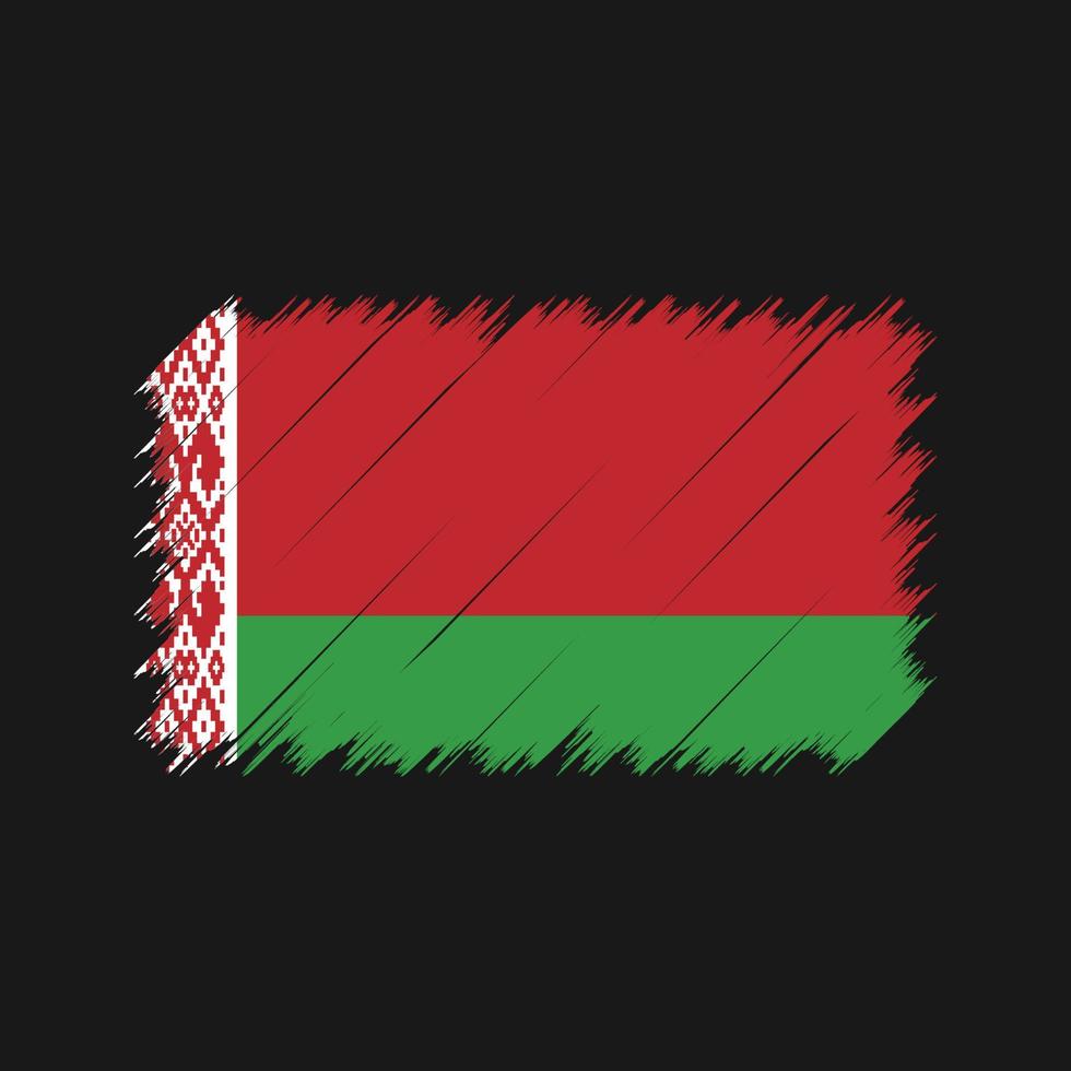 trazos de pincel de la bandera de Bielorrusia. bandera nacional vector