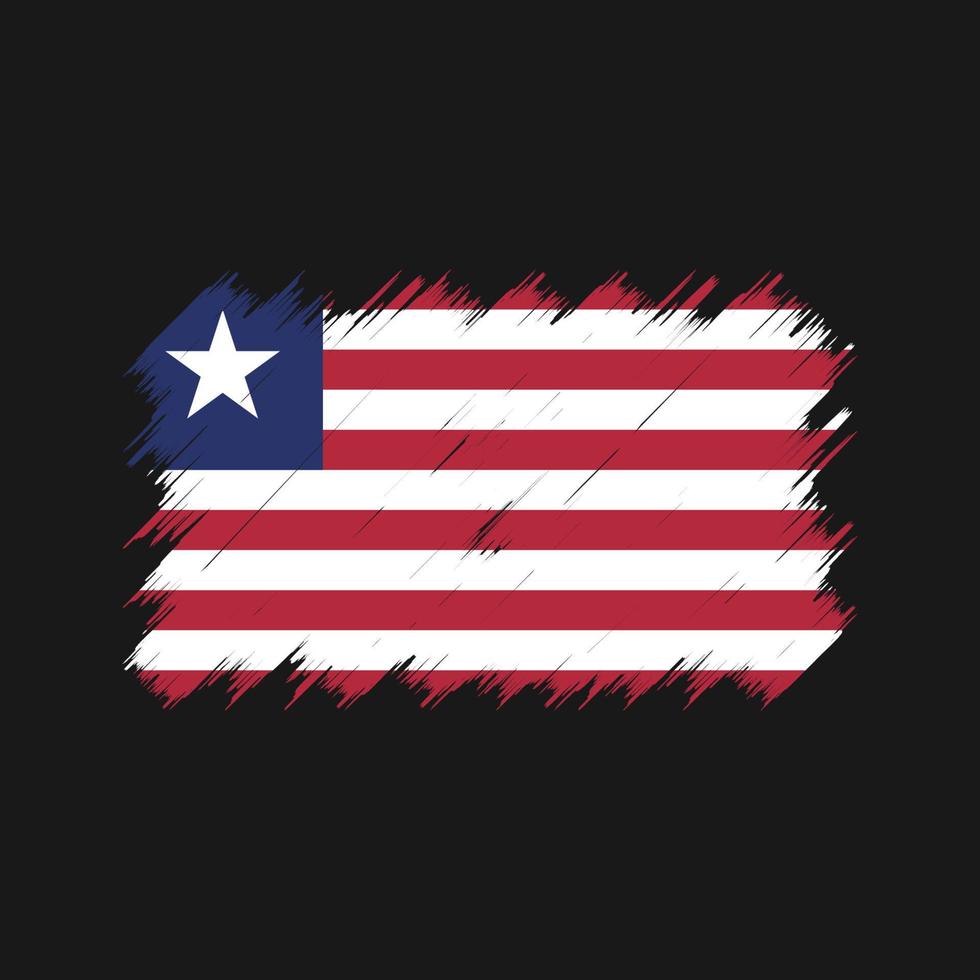 cepillo de la bandera de liberia. bandera nacional vector