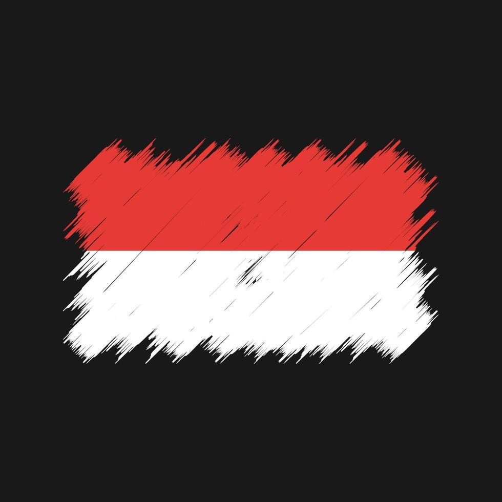 Indonesia Flag Brush. National Flag vector