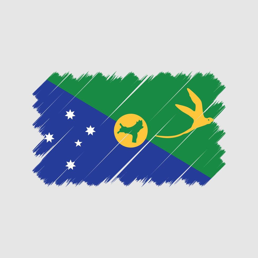 Christmas Islands Flag Brush. National Flag vector