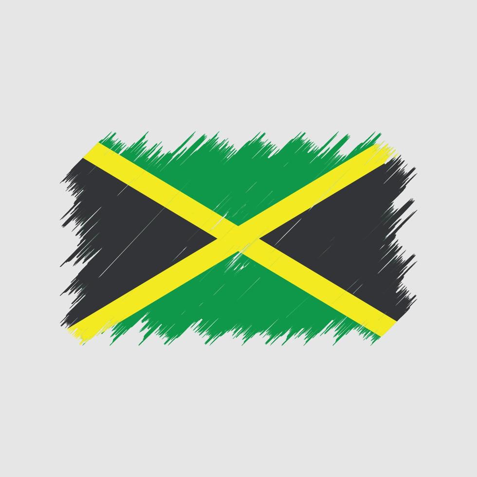 cepillo de bandera jamaica. bandera nacional vector