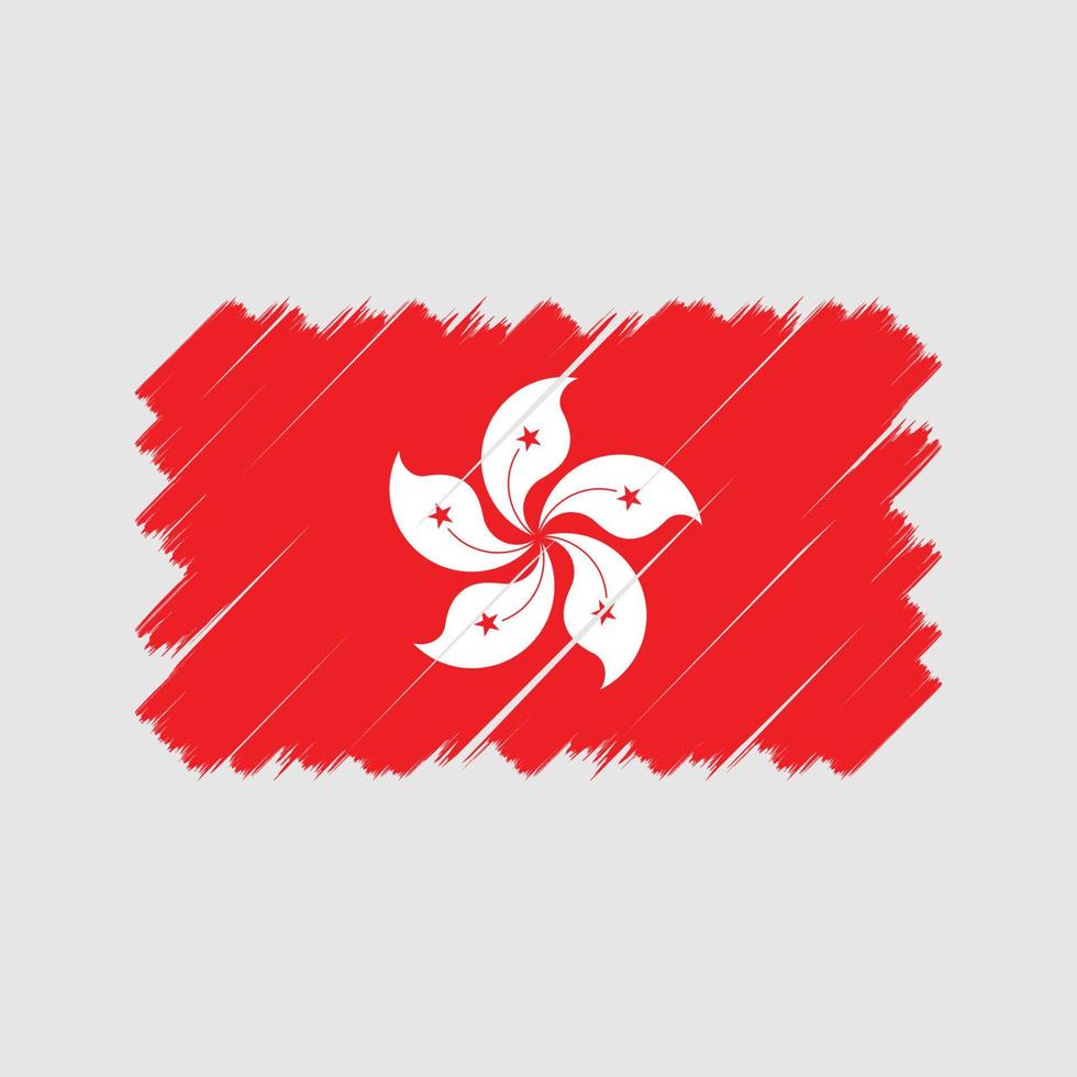 Hong Kong Flag Brush. National Flag vector