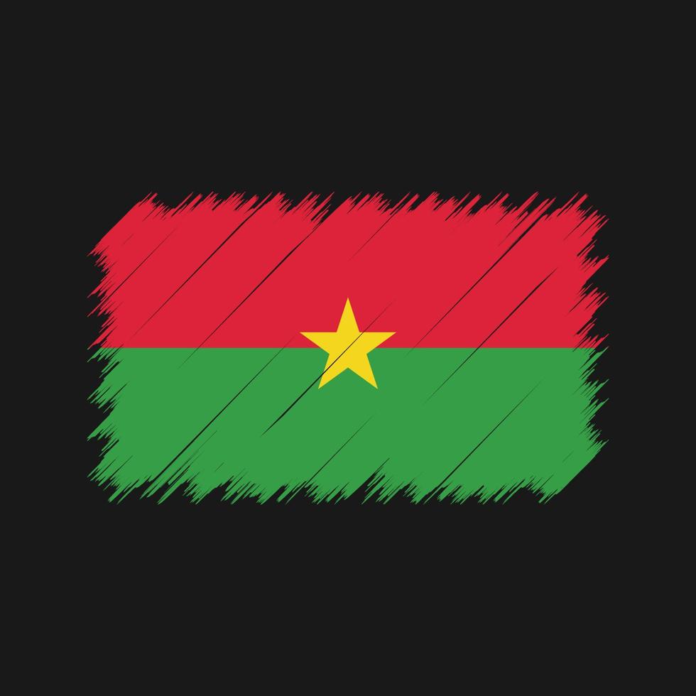 trazos de pincel de la bandera de burkina faso. bandera nacional vector