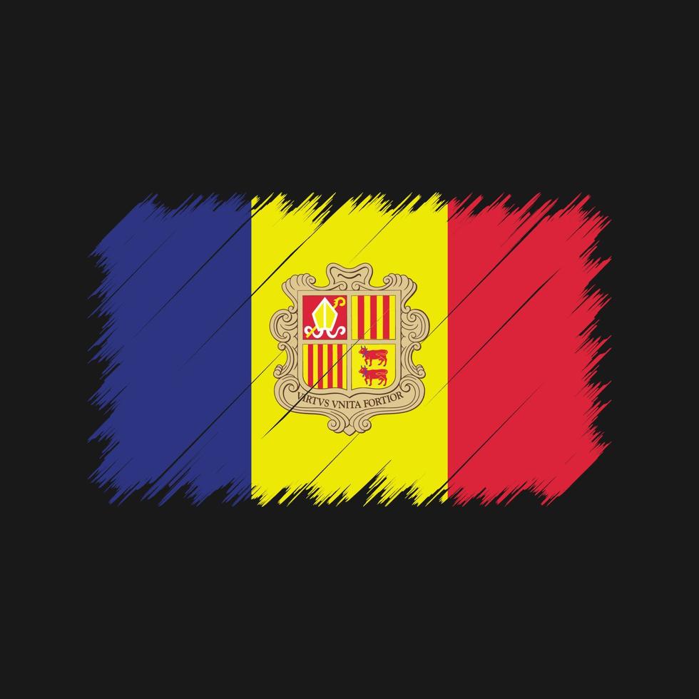 Andorra Flag Brush Strokes. National Flag vector