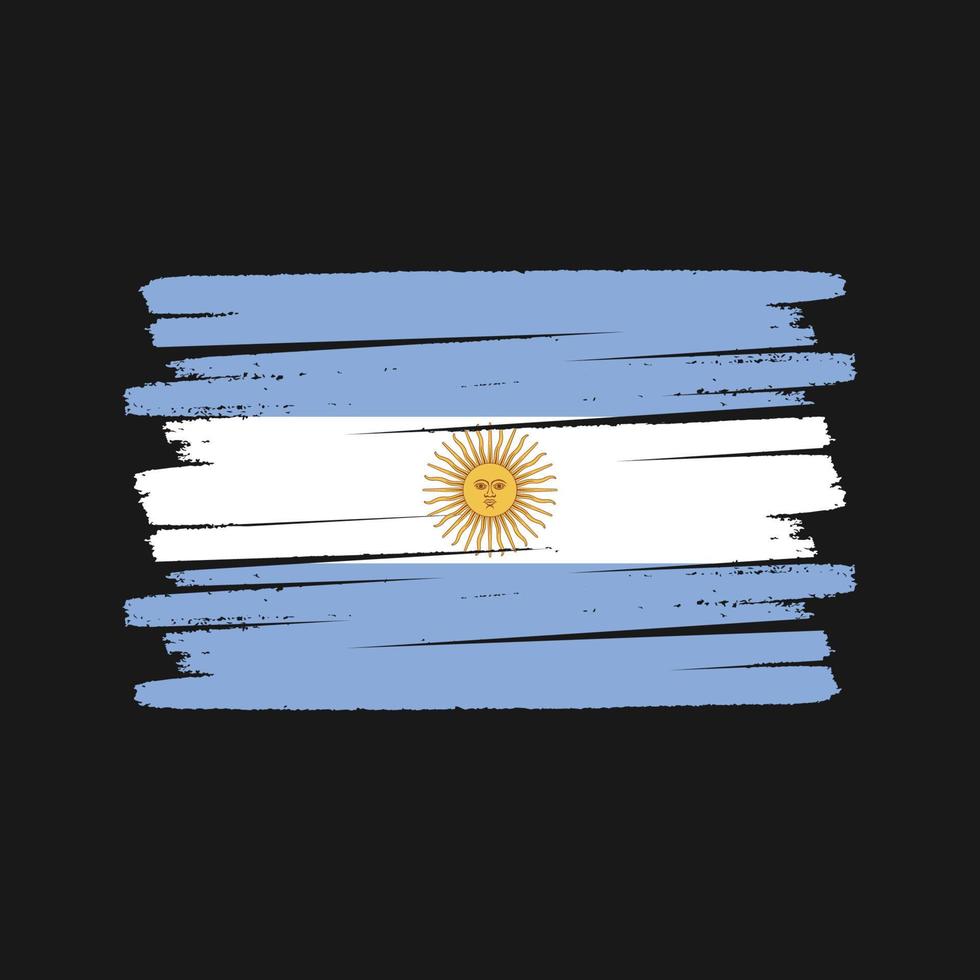 Argentina Flag Brush. National Flag vector